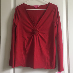 Liz Lange Maternity for Target Red Long Sleeve Top